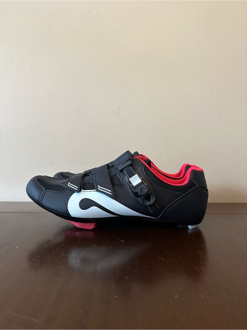 Peloton Cycling Shoes Size 48 Men's US 13.5 Black, White, Red Classic